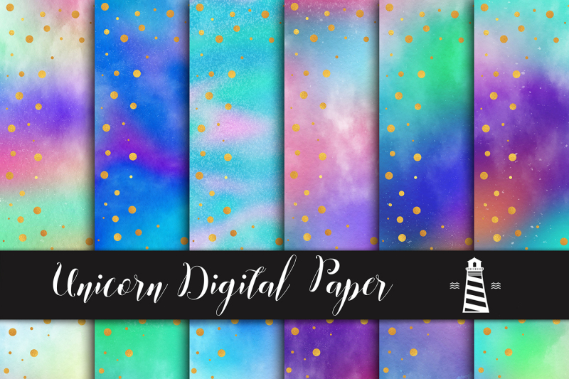 unicorn-rainbow-textured-paper