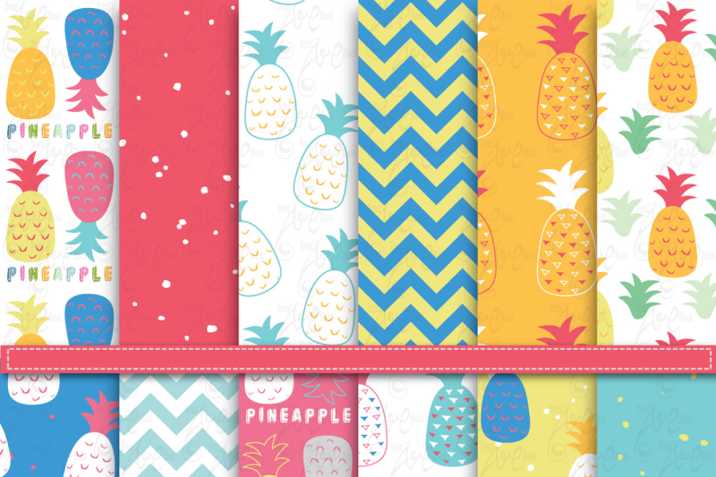 summer-pineapple-digital-paper