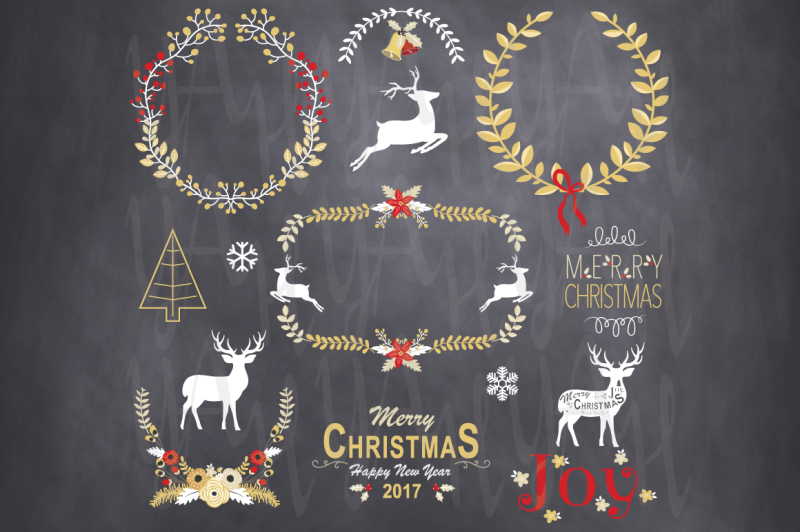 gold-vintage-christmas-chalkboard