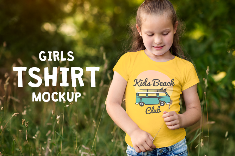 Free Girls T-shirt Mock-up (PSD Mockups)
