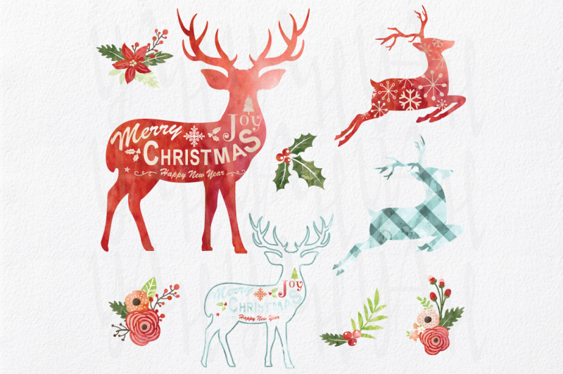 watercolor-christmas-reindeer-design