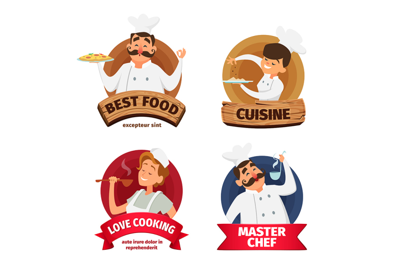 logo-or-labels-set-for-restaurant