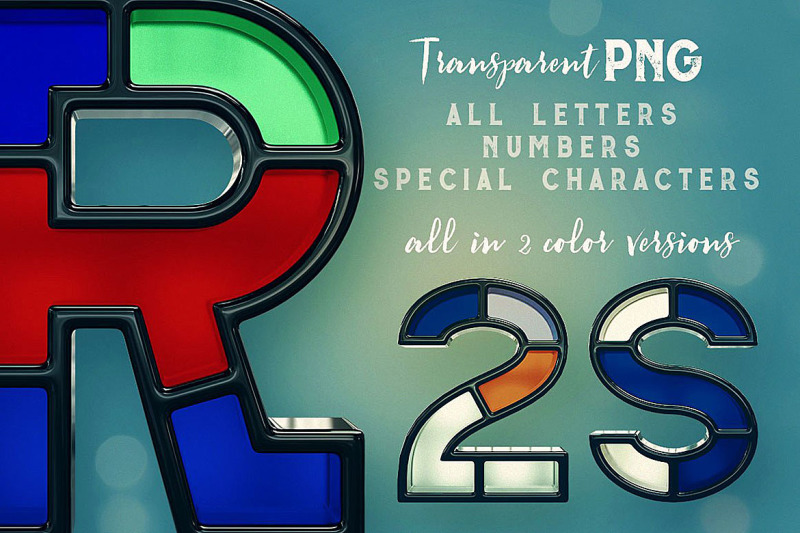 colorful-3d-lettering