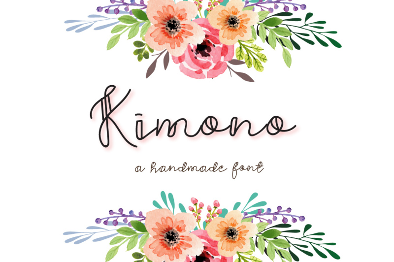 kimono-a-decorative-font