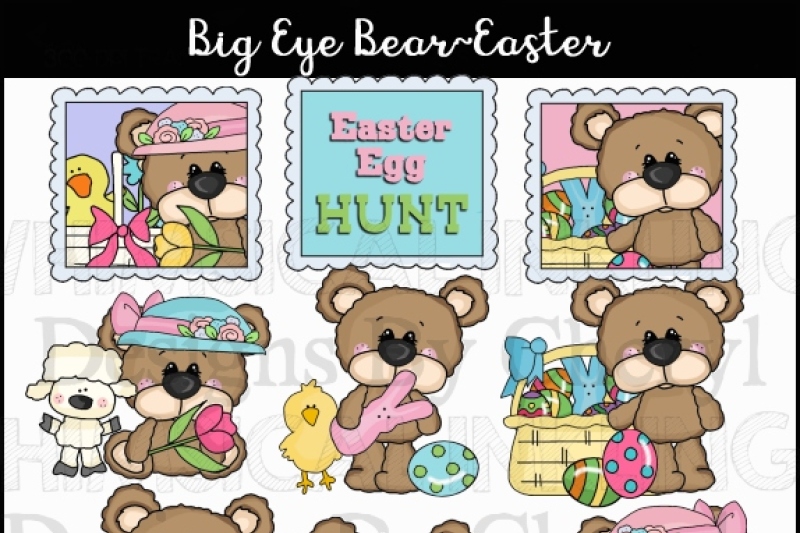 big-eye-bear-huge-clipart-bundle