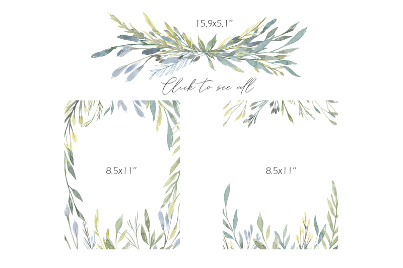 watercolor-greenery-leaves-branches-frames