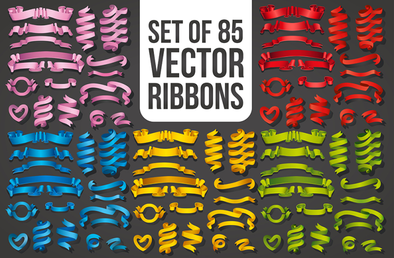 big-ribbons-set