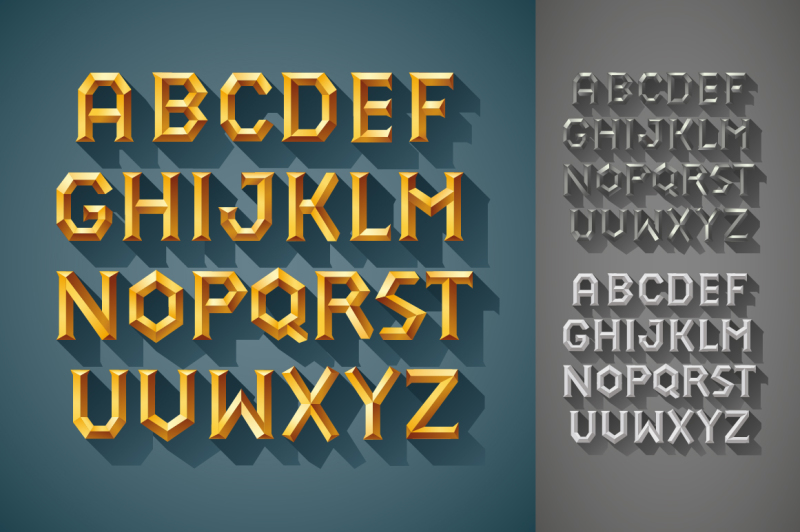 3d-font-set-gold-wood-silver