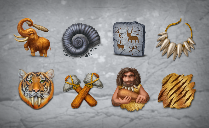 stone-age-icons-set