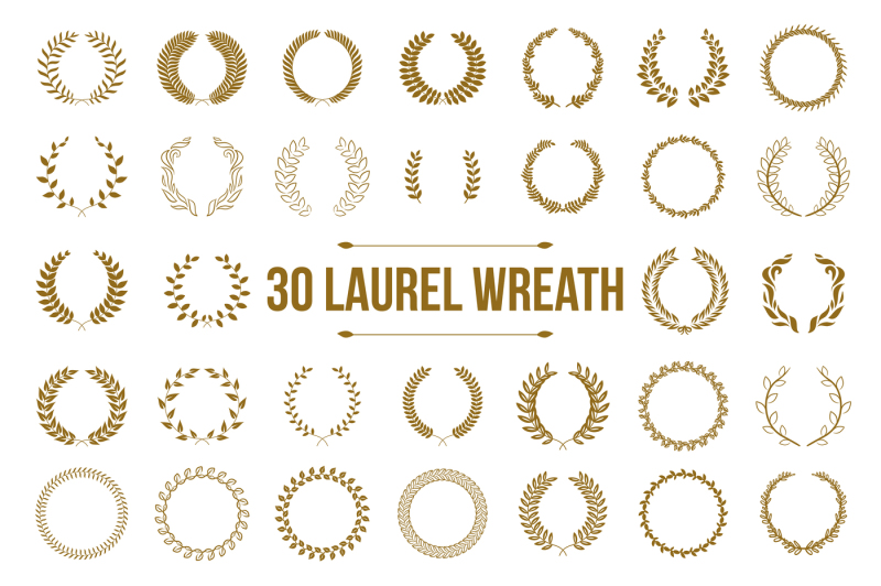 30-gold-circular-laurel-wreath-set