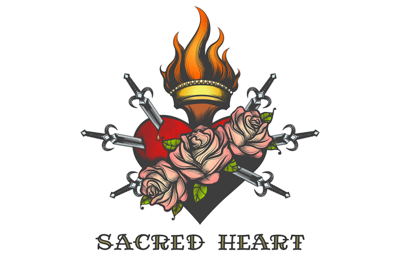 sacred-heart-colorful-illustration