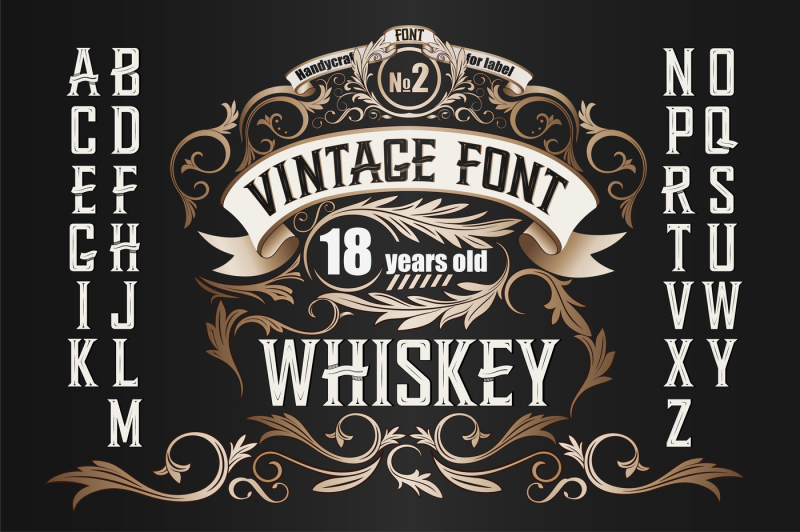 vintage-label-font-whiskey-style