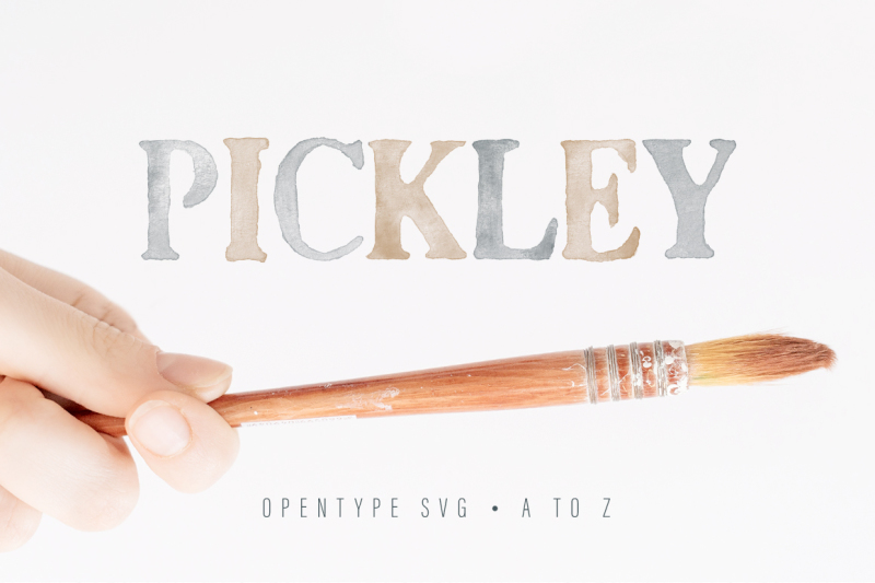 pickley-watercolor-opentype-svg-bitmap-font