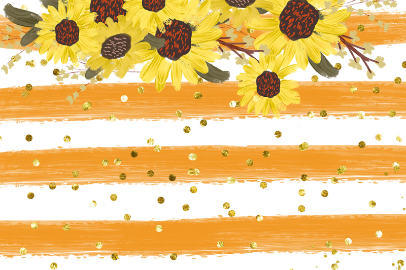 sunflower-pumpkin-clip-art-set