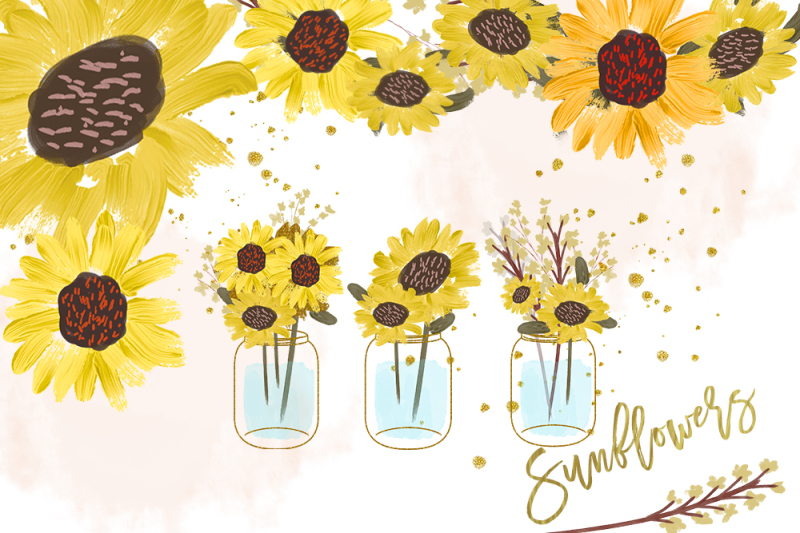 sunflower-watercolor-clipart-pumpkin-clip-art-sunflower-clip-art