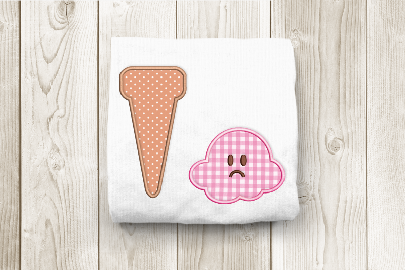 sad-ice-cream-scoop-applique-embroidery