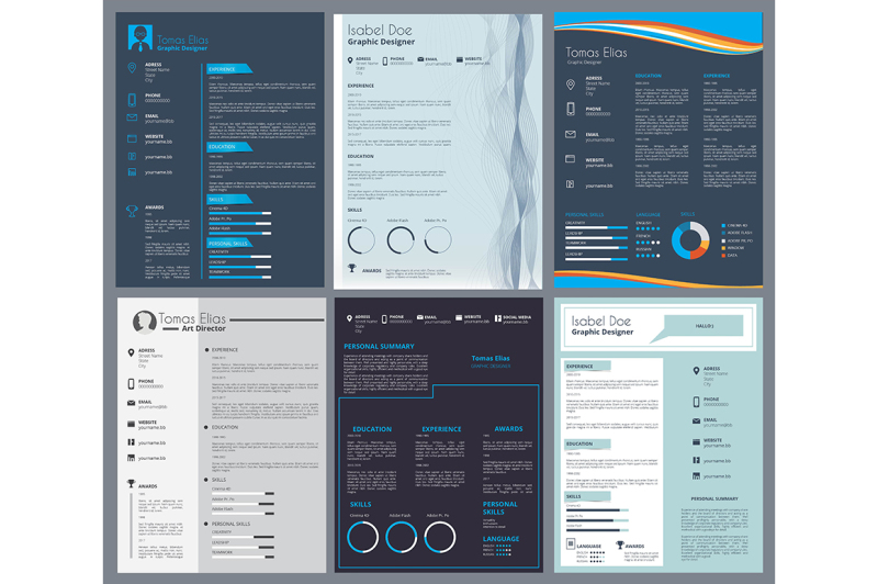 resume-or-curriculum-vitae-design-template-with-place-for-your-text