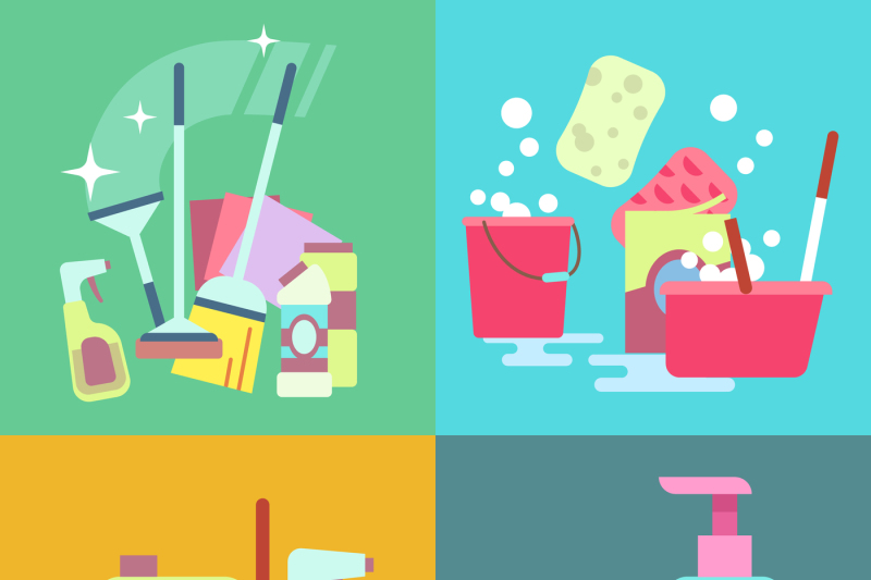 cleaning-service-vector-concept-background-set