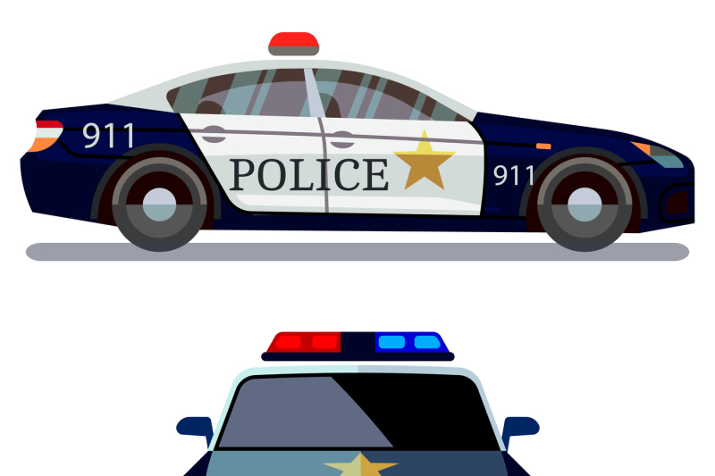 police-car-front-and-side-view