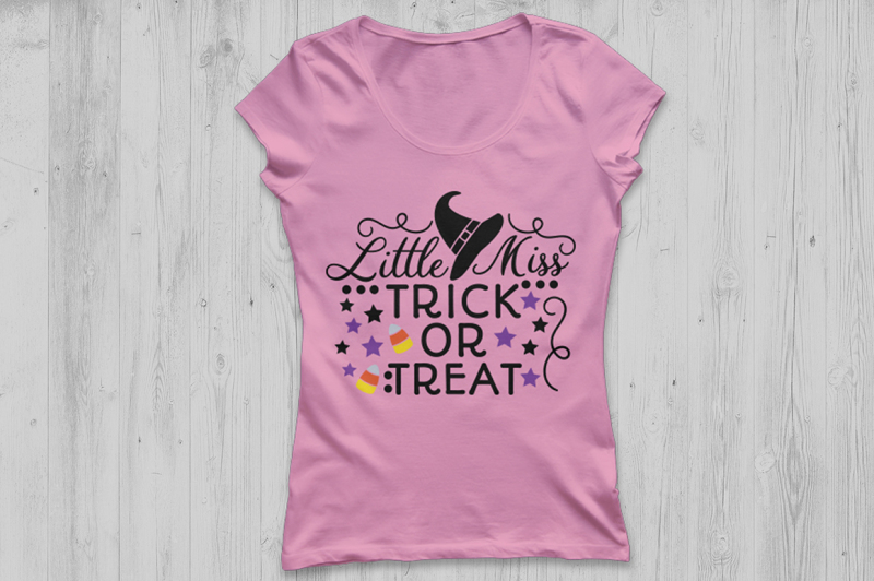 Little Miss Trick Or Treat Svg Halloween Svg Trick Or Treat Svg By Cosmosfineart Thehungryjpeg Com