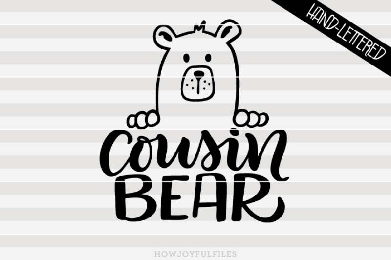 cousin-bear-bear-family-hand-drawn-lettered-cut-file