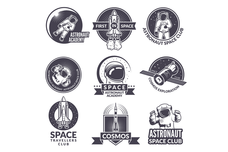 emblems-labels-or-logos-of-space-theme