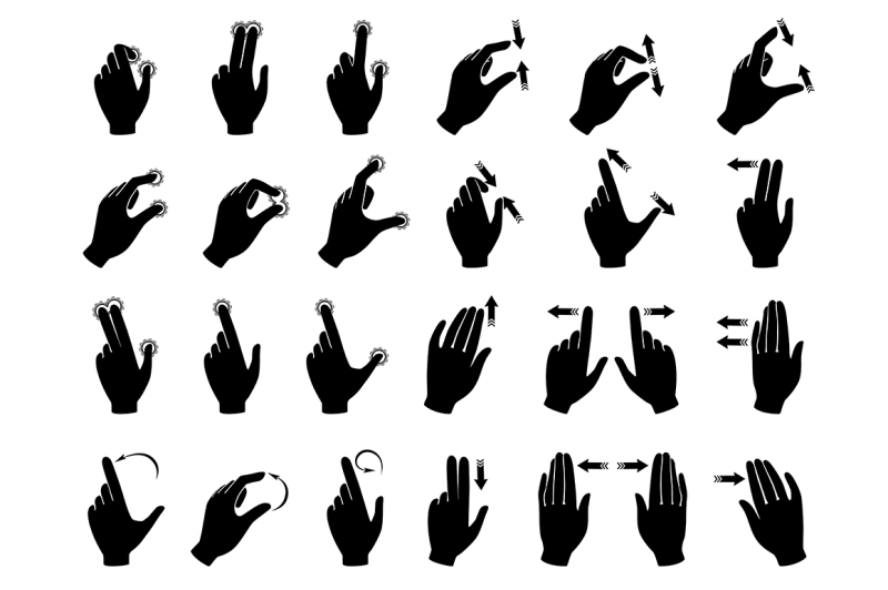 monochrome-illustrations-of-gestures-to-control-electronic-devices