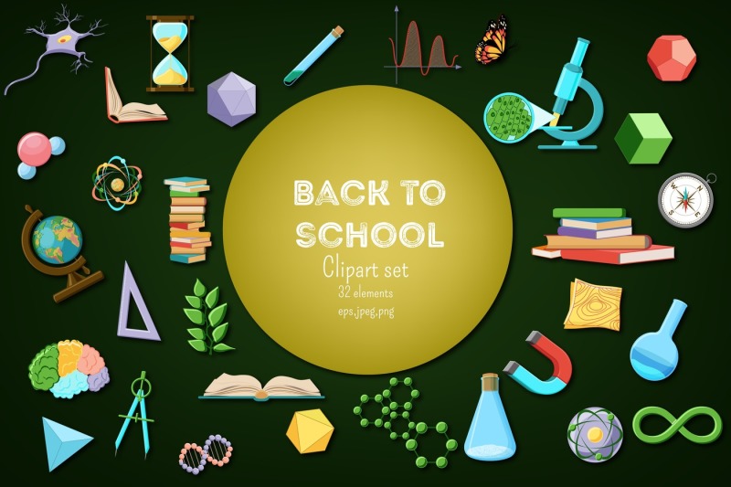 back-to-school-science-and-nature-supplies-clipart-set