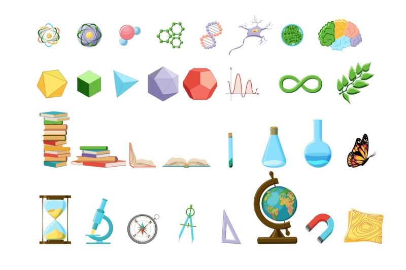 back-to-school-science-and-nature-supplies-clipart-set