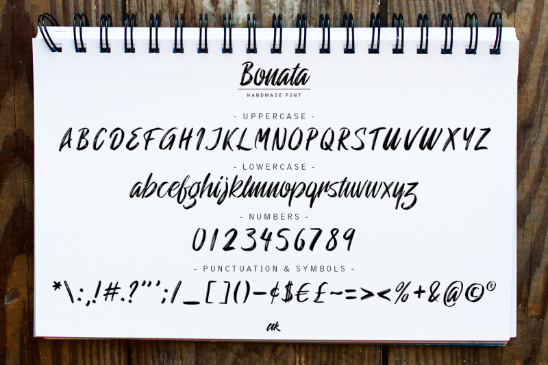 bonata-handmade-font