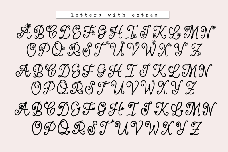 handwritten-monogram-font-four-styles