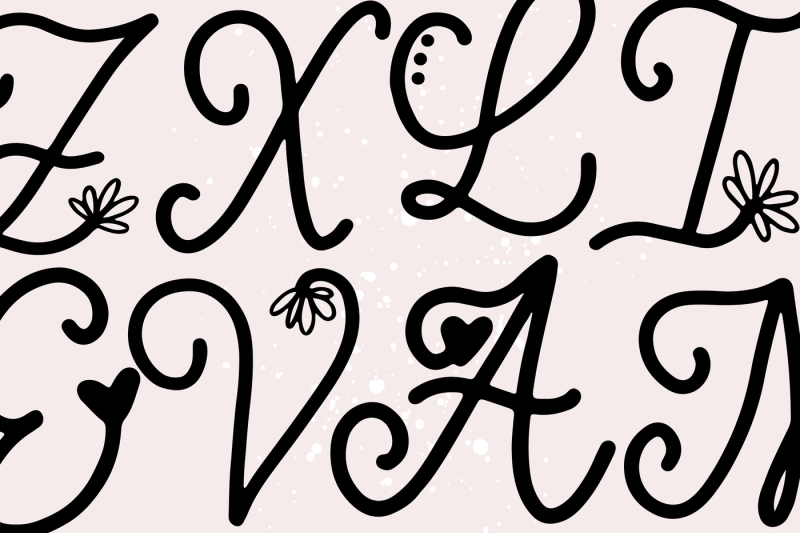 handwritten-monogram-font-four-styles