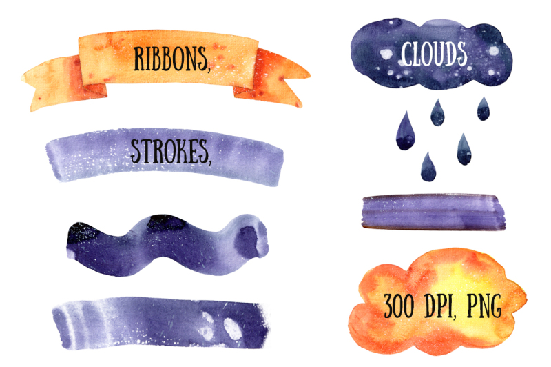 the-mad-halloween-watercolor-clip-art-set