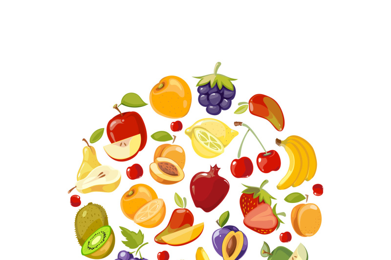 circle-made-of-fruits-vector-flat-icons-healthy-organic-food-concept