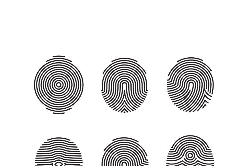 fingerprint-vector-icons-set