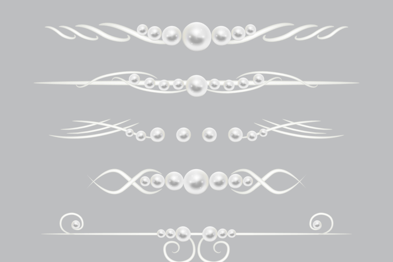 pearl-dividers-page-decor-vector-set