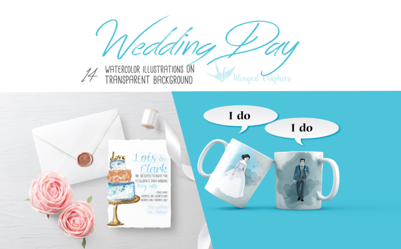 digital-watercolor-illustrations-wedding-day
