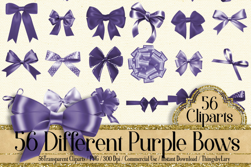 56-ultra-violet-bows-and-ribbons-cliparts-png-transparent