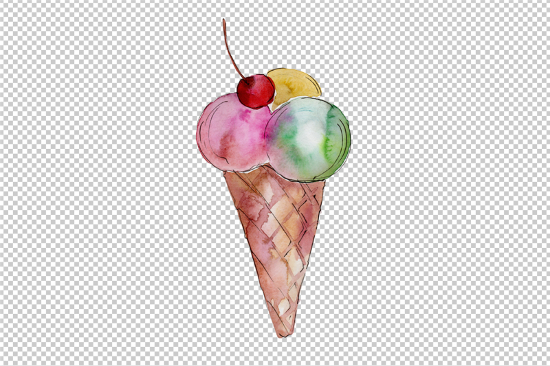 watercolor-yummy-yummy-ice-cream-png-set