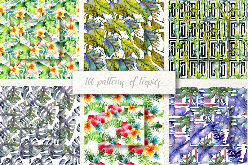 100-patterns-of-tropics-jpg-watercolor-set