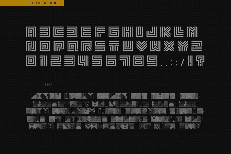 geometric-maze-font