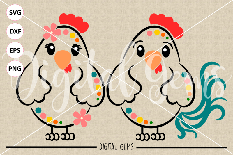 chicken-svg-dxf-eps-png-files