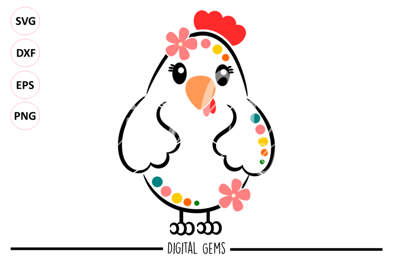 hen-chicken-svg-dxf-eps-png-files