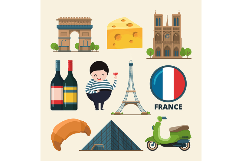 collection-set-of-france-landmarks-vector-icon-set-in-cartoon-style