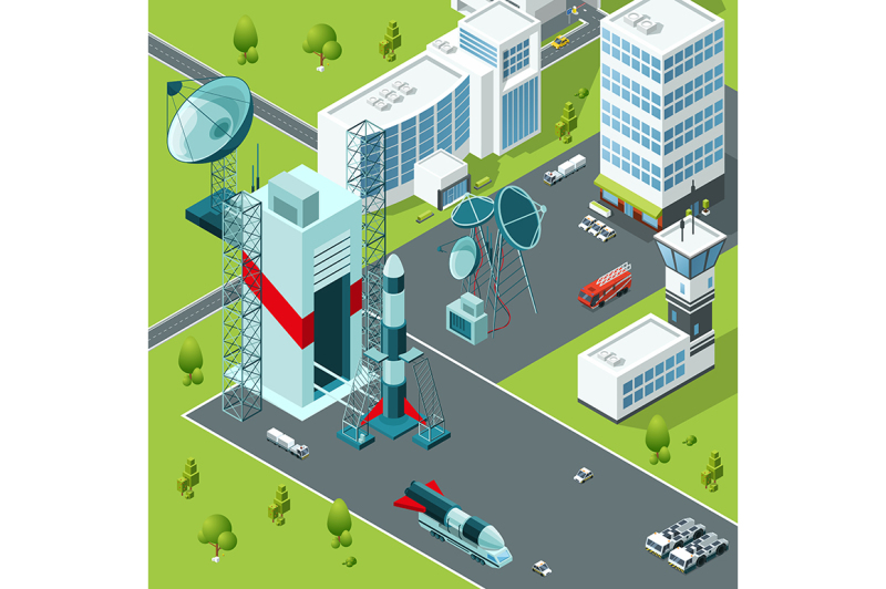 launch-pad-of-the-spaceport-isometric-buildings