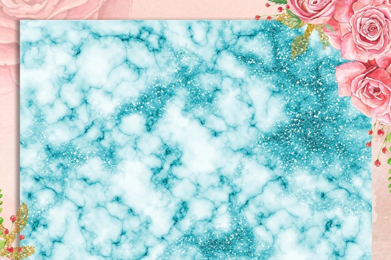 16-teal-marble-digital-papers-glitter-marble-foil-marble