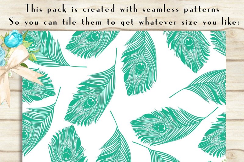 100-seamless-peacock-feather-digital-papers-12-x-12-in