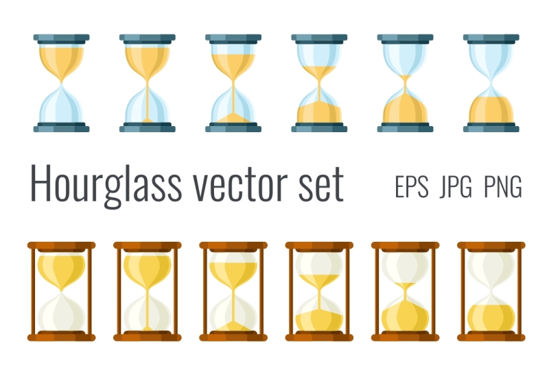 hourglass-icons-set