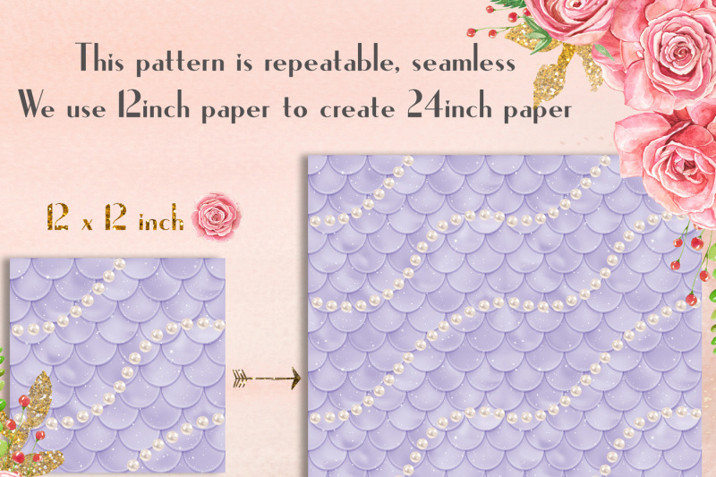 100-seamless-pearl-mermaid-scale-digital-papers-12-x-12-inch