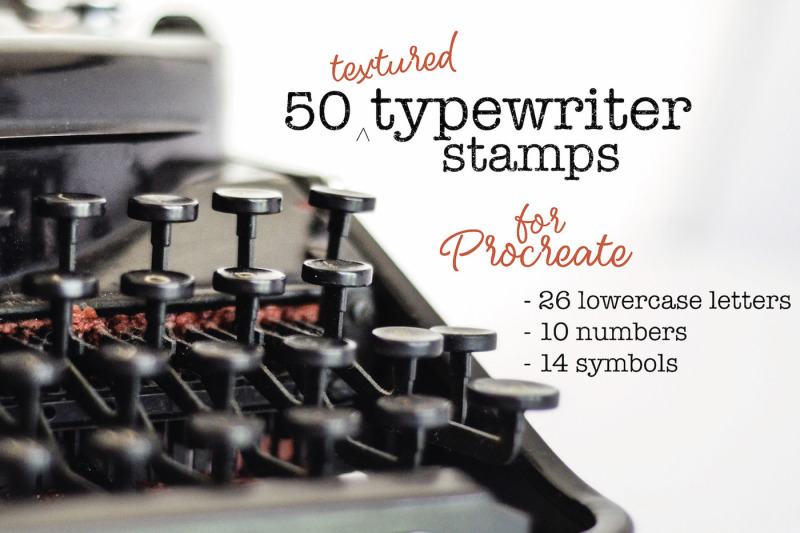 textured-typewriter-stamp-brushes-for-procreate